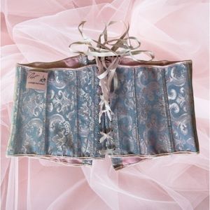 Beautiful vintage purple and pink XxL Steele boned corset